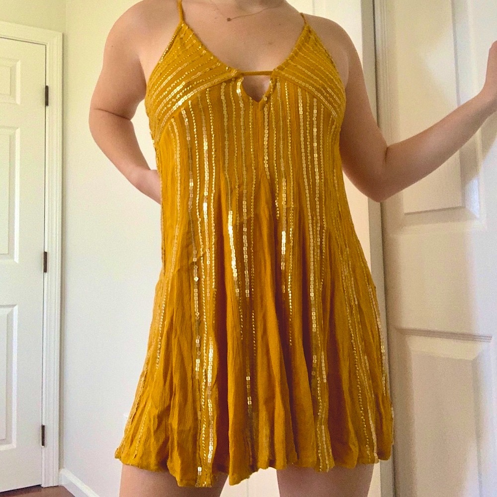 Yellow Shimmer boutique Sundress